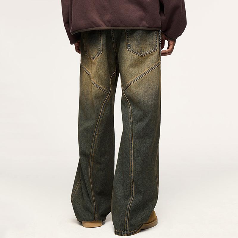 Wasteland Split Washed Wide Leg Jeans Product Image