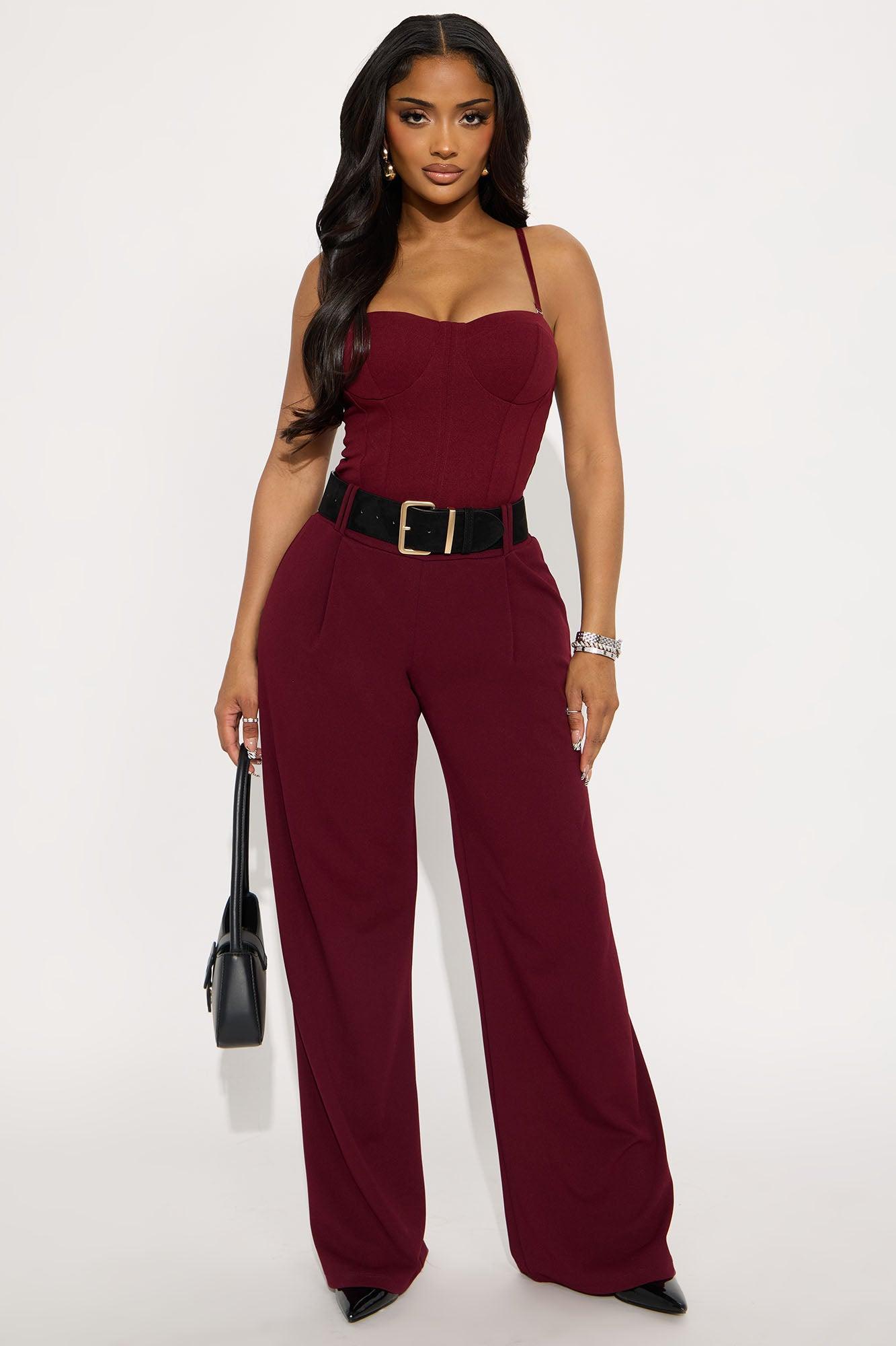 Make Up For It Bodysuit - Burgundy Product Image