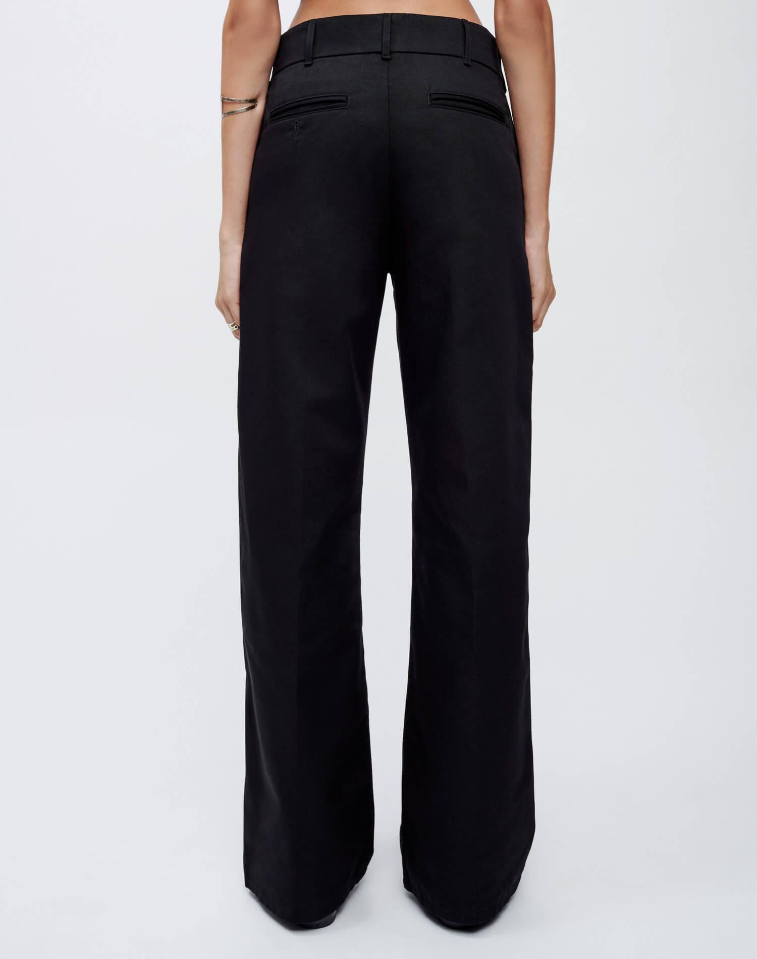 Super Wide Leg Trouser - Black Female Product Image
