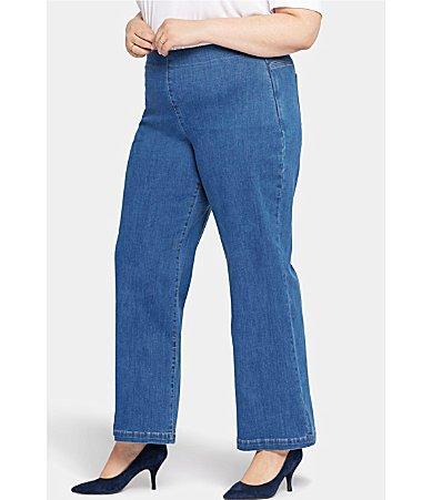 NYDJ Plus Size Teresa Wide Leg Pull Product Image
