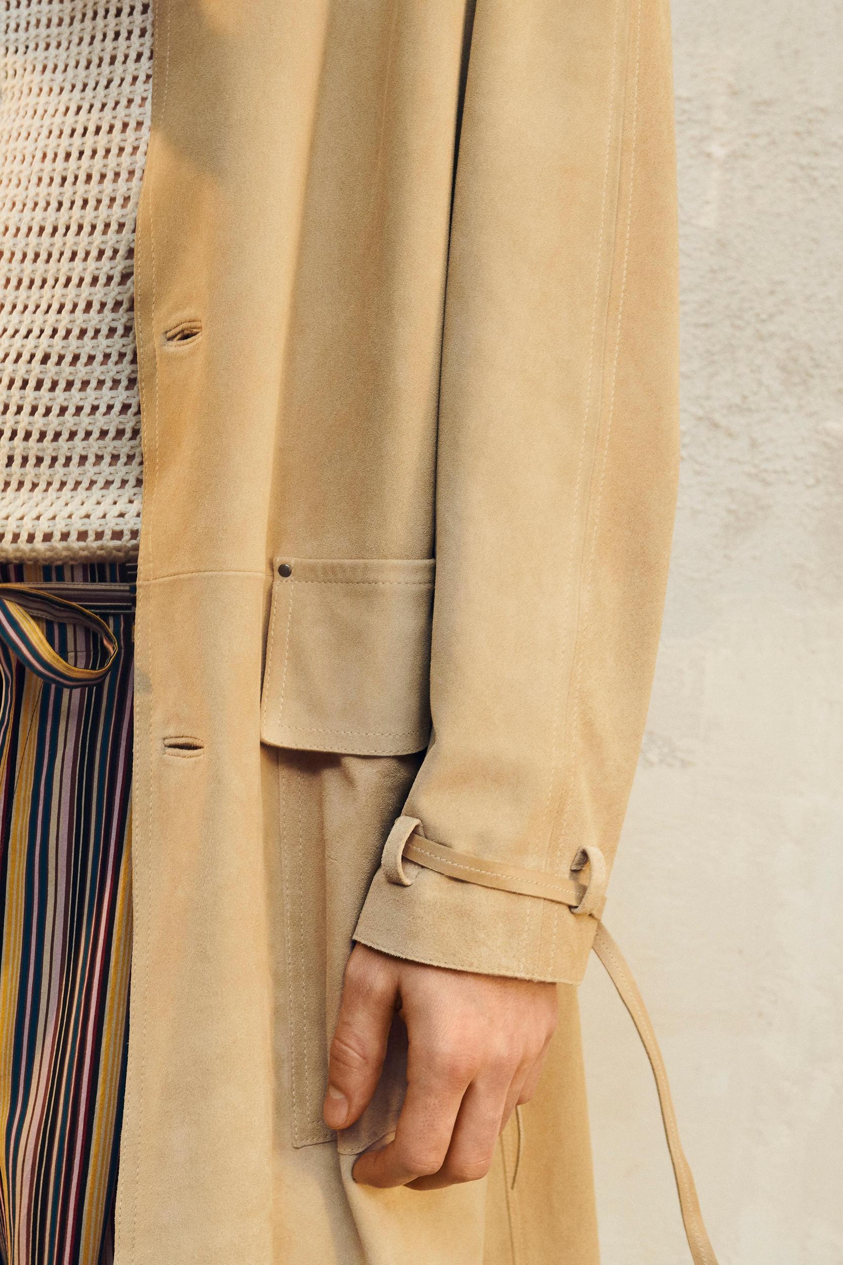 LIMITED EDITION SUEDE LEATHER TRENCH COAT Product Image