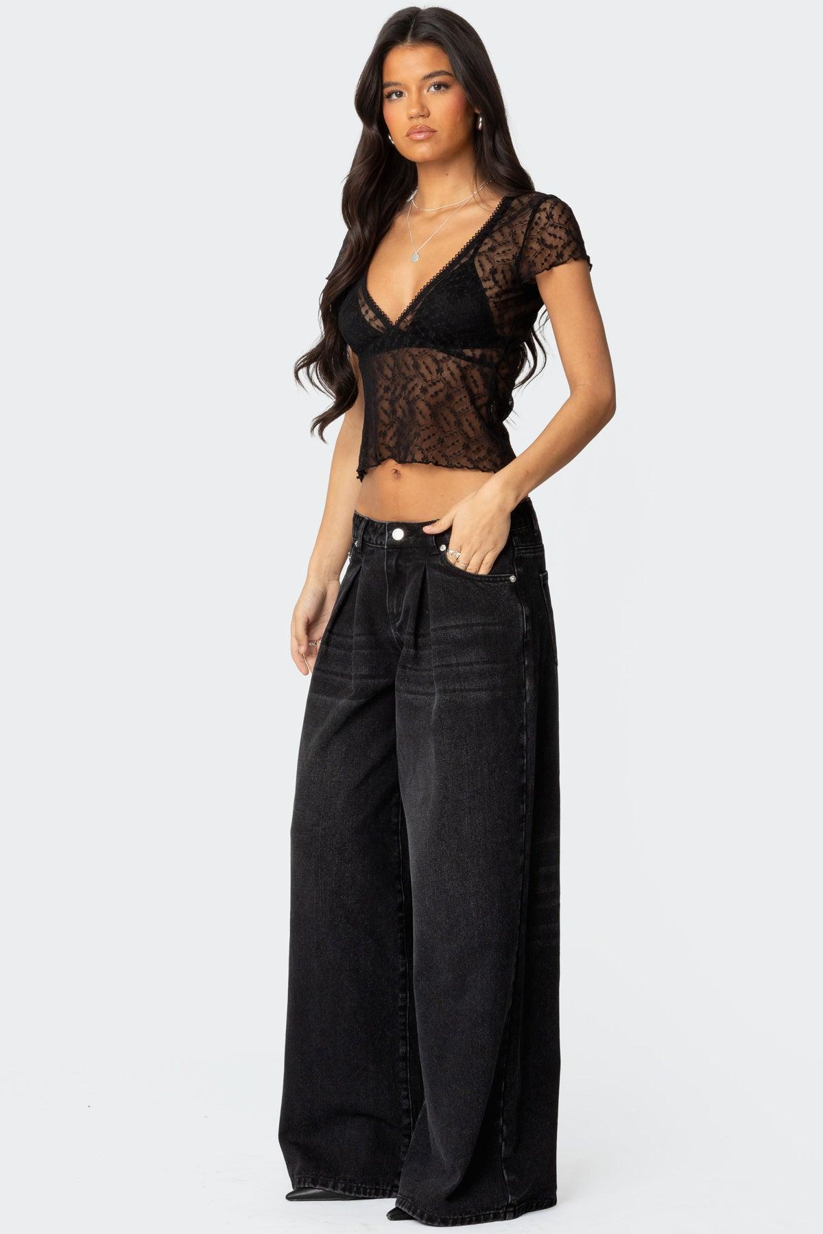 Julie Sheer Lace Top Product Image