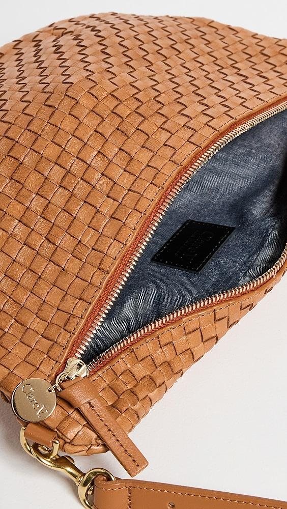 Clare V. Grande Belt Bag Natural Woven Checker One Size Product Image