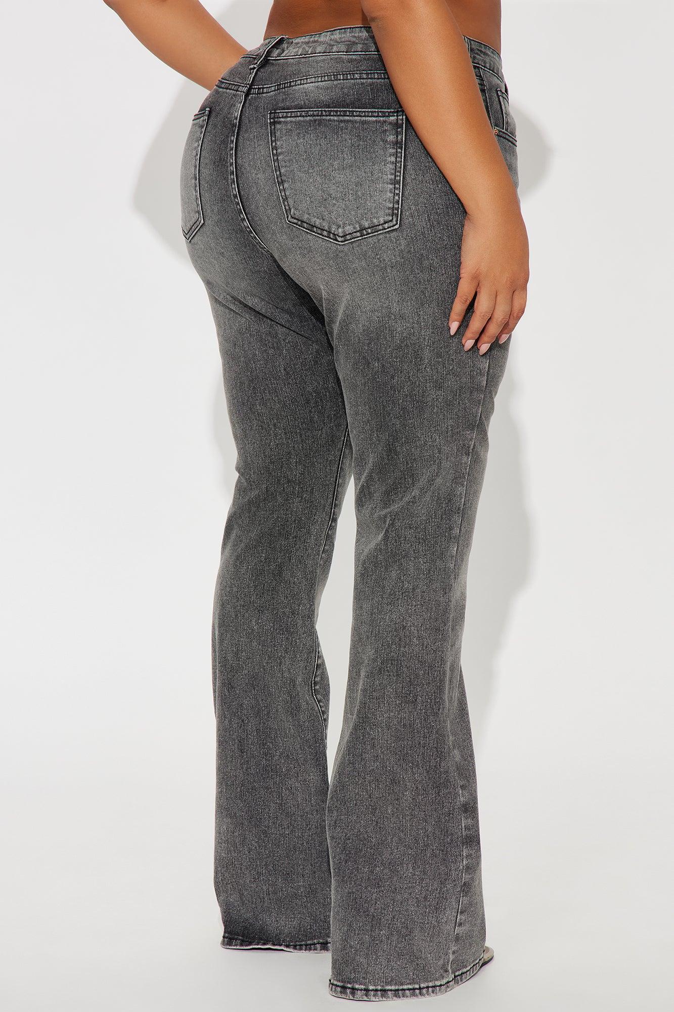 Forever Stretch Low Rise Flare Jeans - Grey Product Image