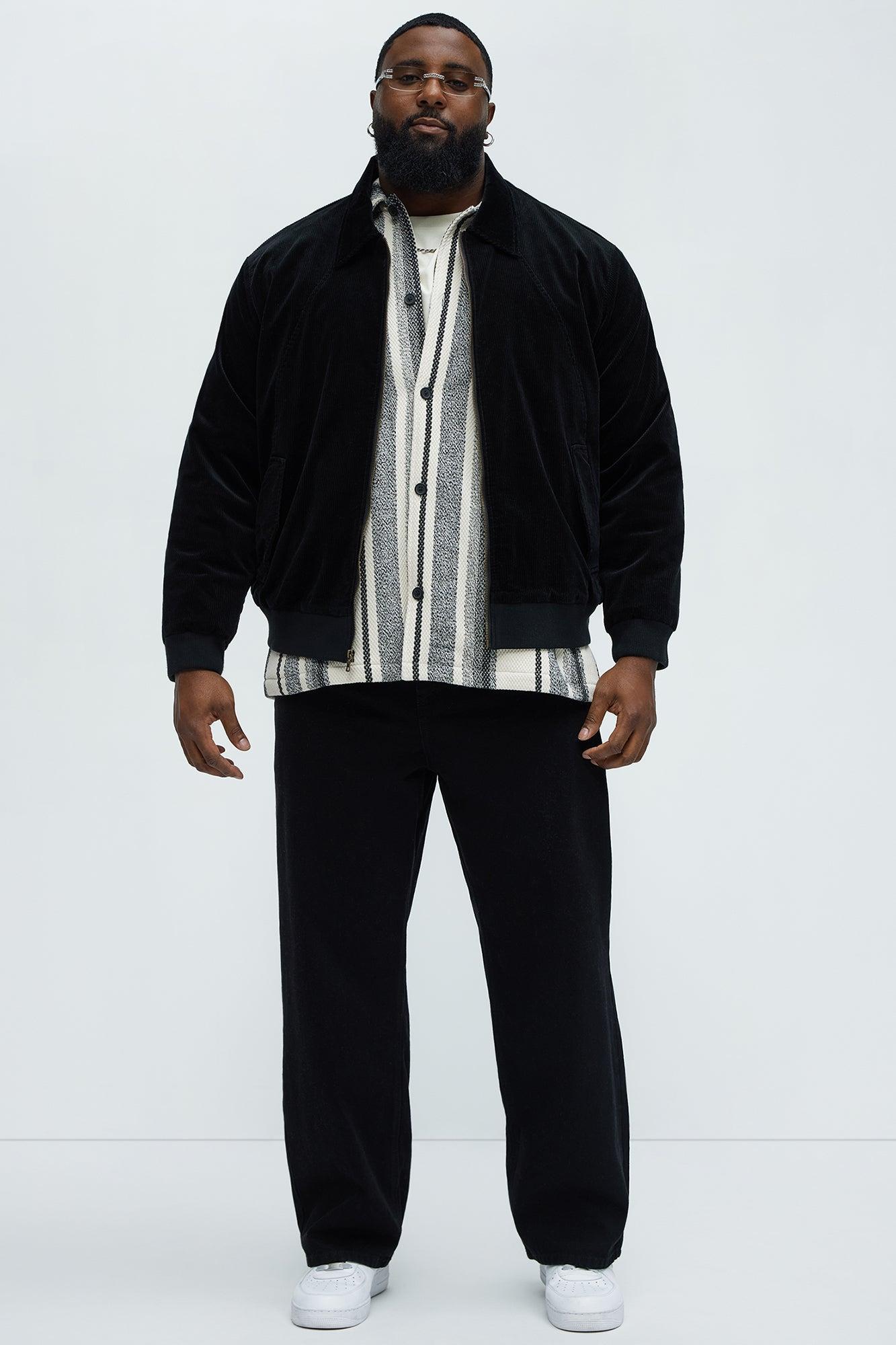 Anderson Corduroy Zip Jacket - Black Product Image