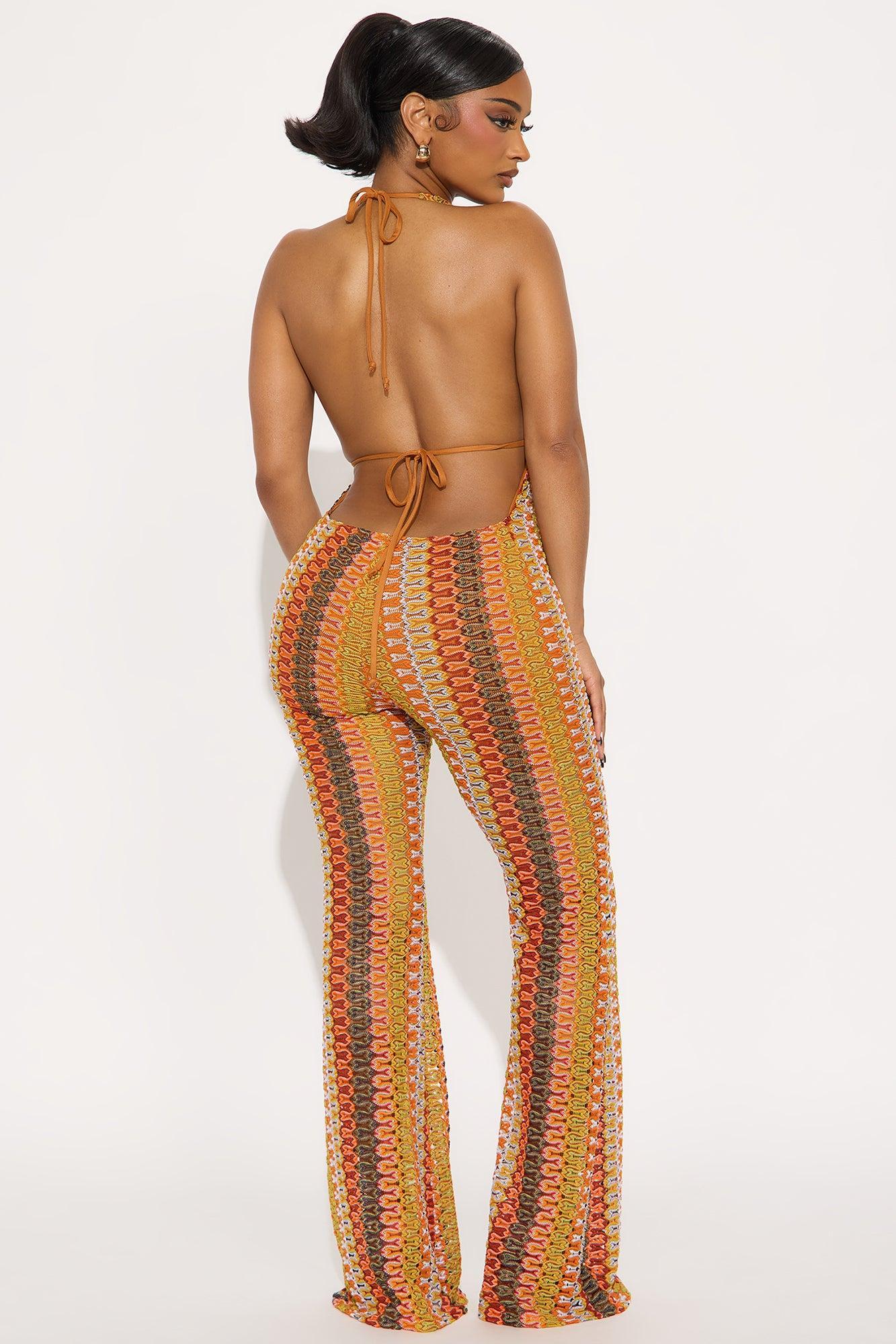 Sklyer Crochet Flare Jumpsuit - Multi Color Product Image