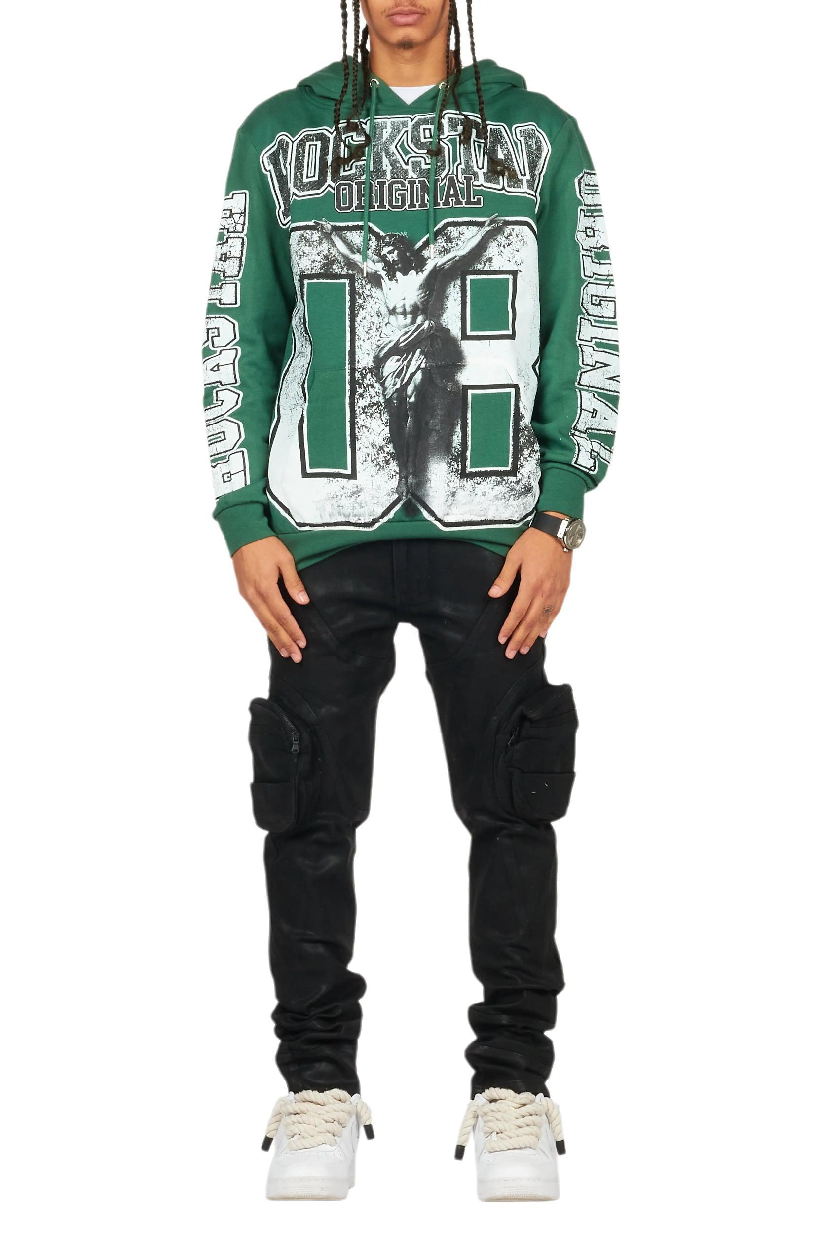 Fields Green Graphic Hoodie Male Product Image