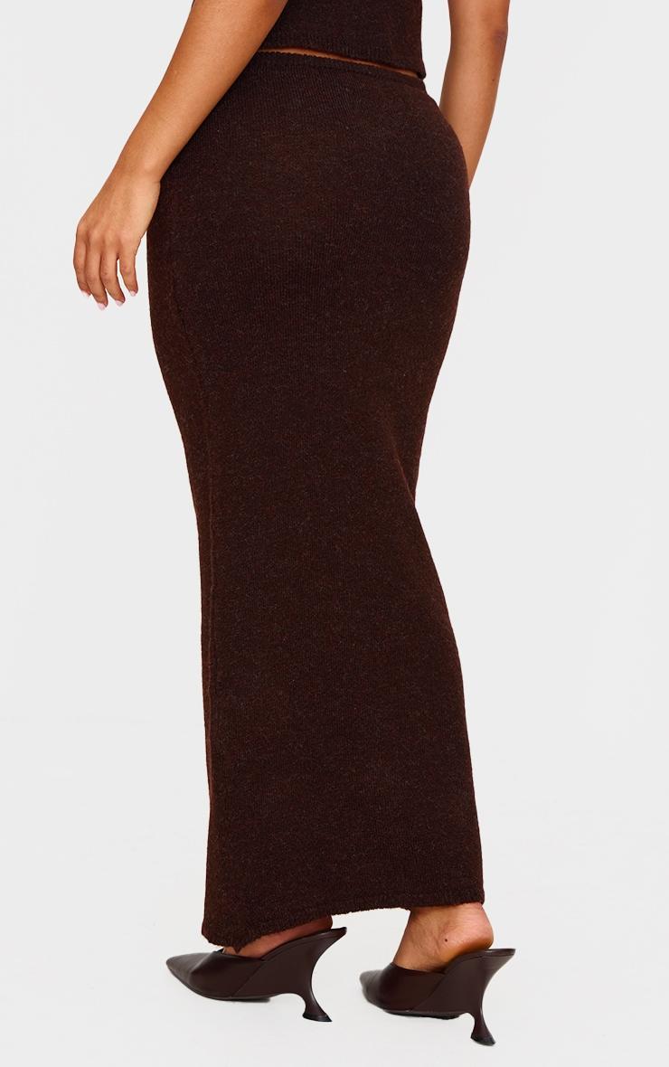 Petite Chocolate Knit Low Waist Midaxi Skirt Product Image