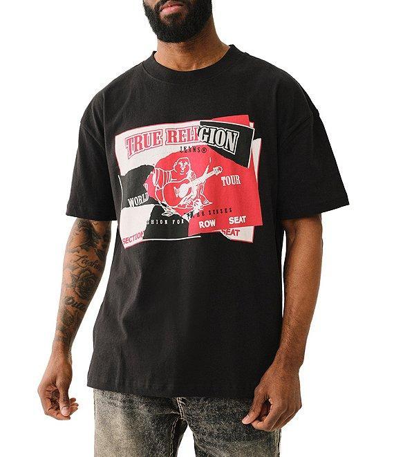 True Religion Torn Short Sleeve Graphic T-Shirt Product Image