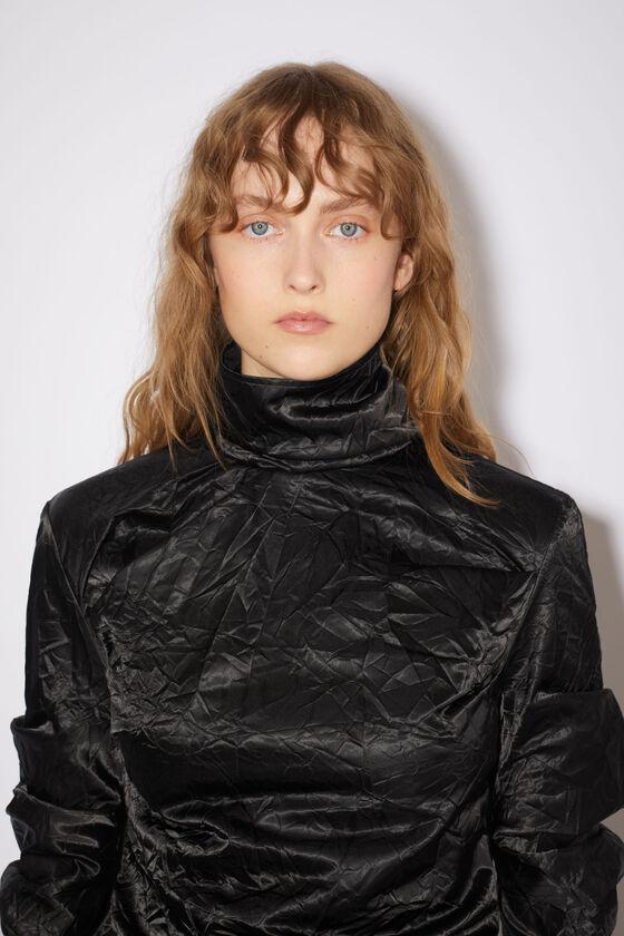 Turtle neck satin blouse Product Image