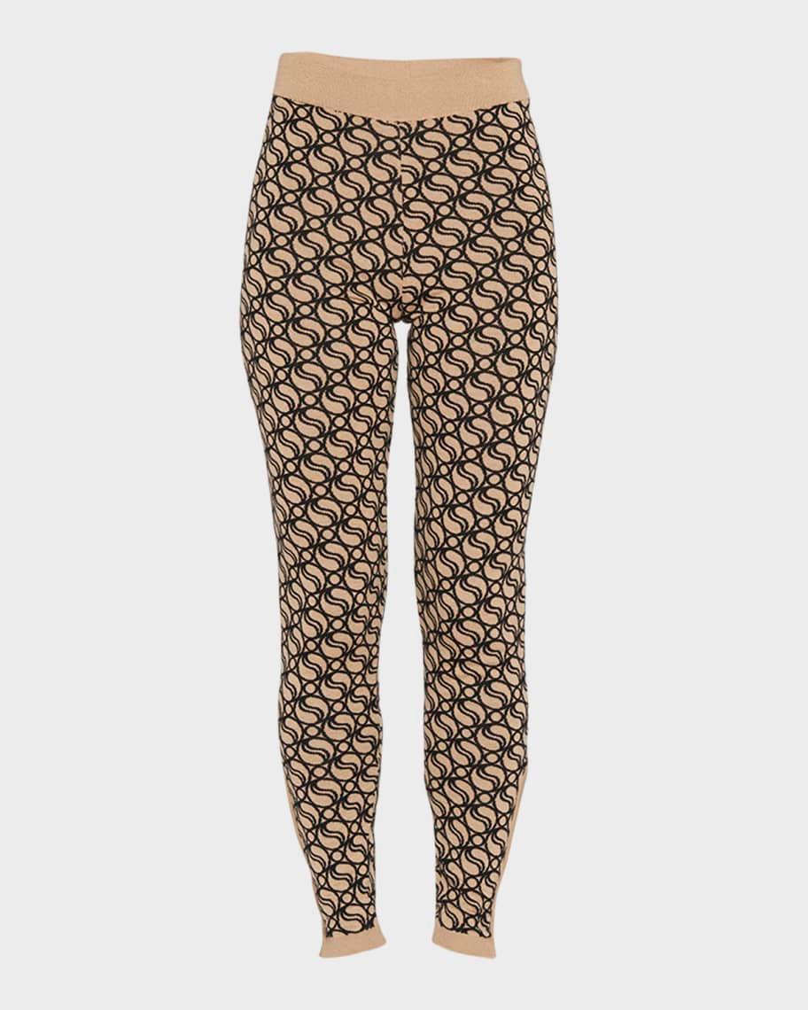 Wave Knit Zip-Hem Leggings Product Image