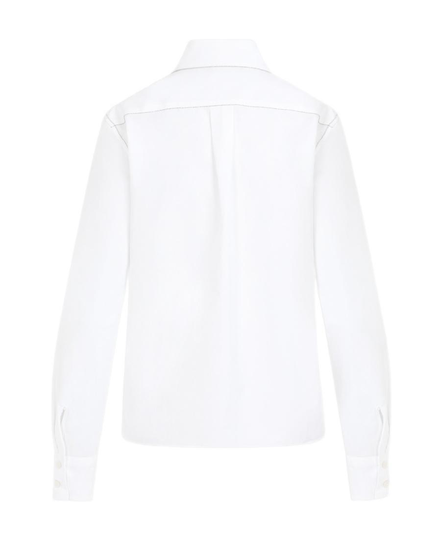 FABIANA FILIPPI Beaded Poplin Shirt In White Product Image