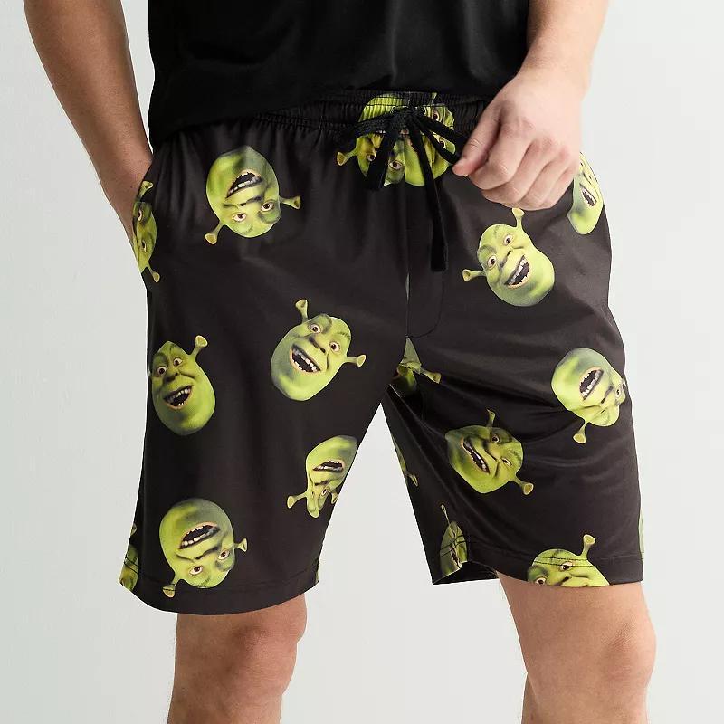 Men's Shrek Sleep Shorts, Size: XXL, Yellow Product Image