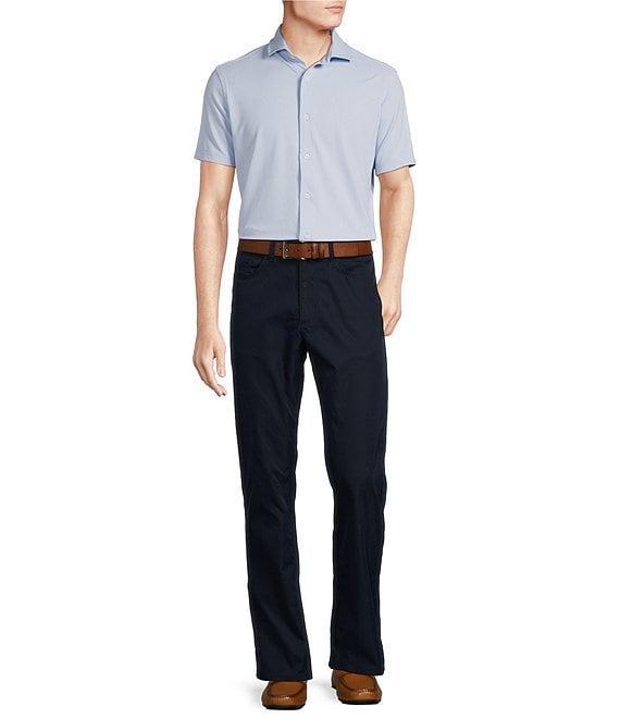 Cremieux Blue Label Micro-Stripe Brrr°® Jacquard Coat Front Short Sleeve Woven Shirt Product Image