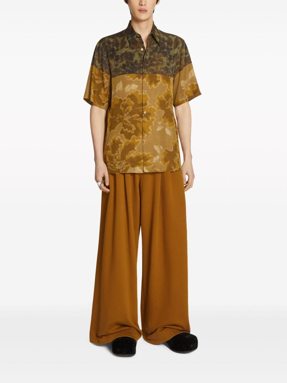 DRIES VAN NOTEN Floral Print Short Sleeve Shirt In Multicolor Product Image