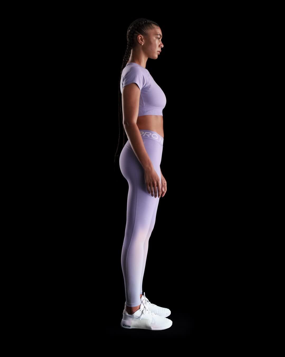 Nike Womens Pro 365 High-Waisted 7/8 Mesh Panel Leggings Product Image
