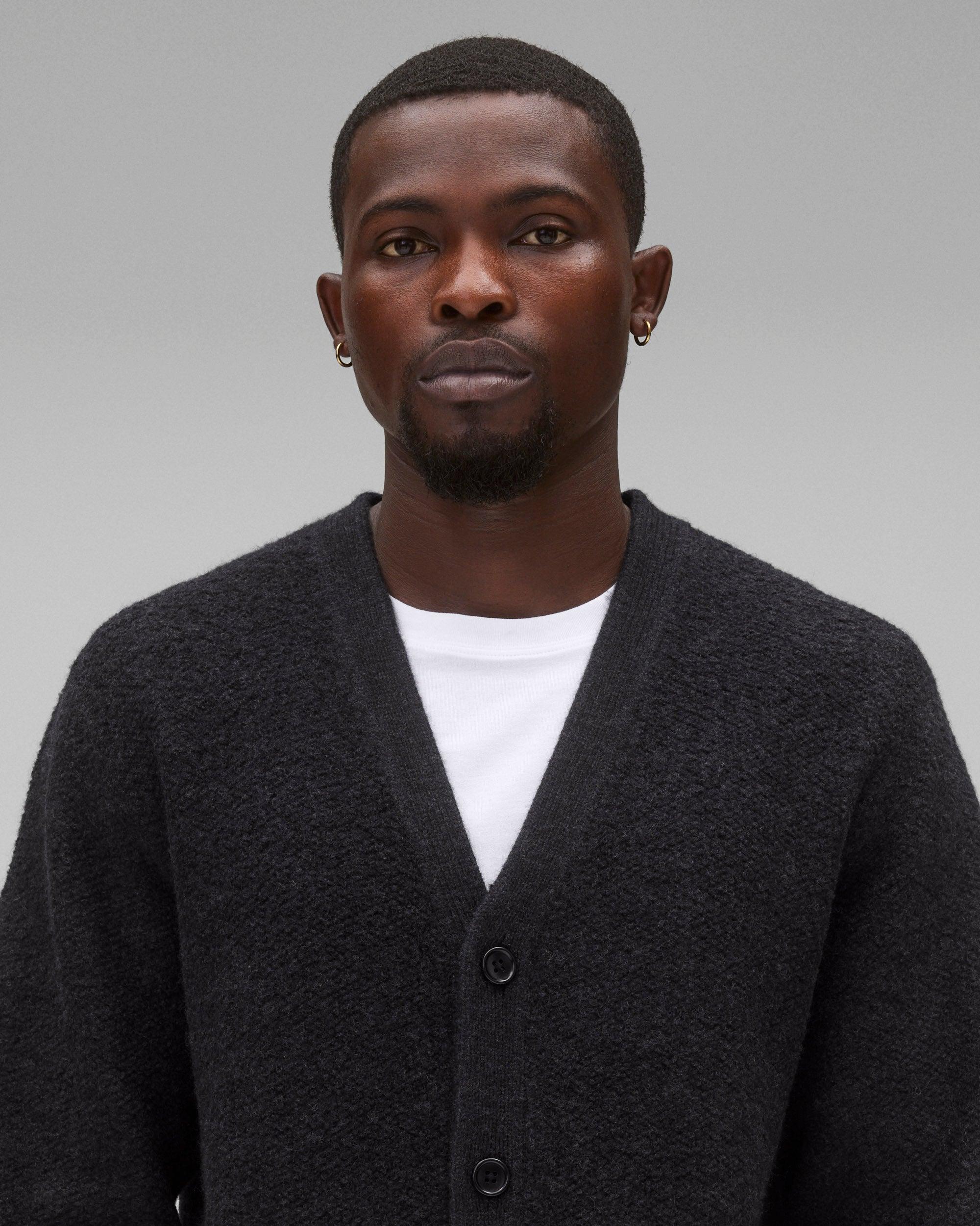 Textured Boucle Turf Cardigan Male Product Image