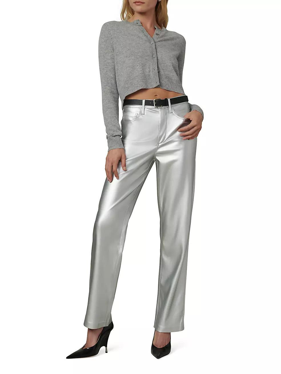Margot Metallic Faux Leather Pants Product Image