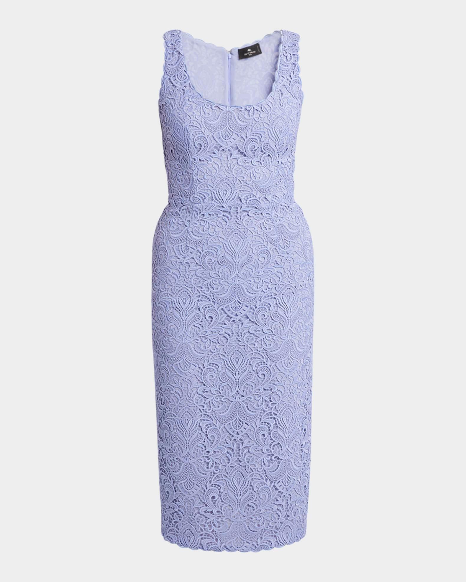 Lace Square-Neck Sheath Midi Dress Product Image