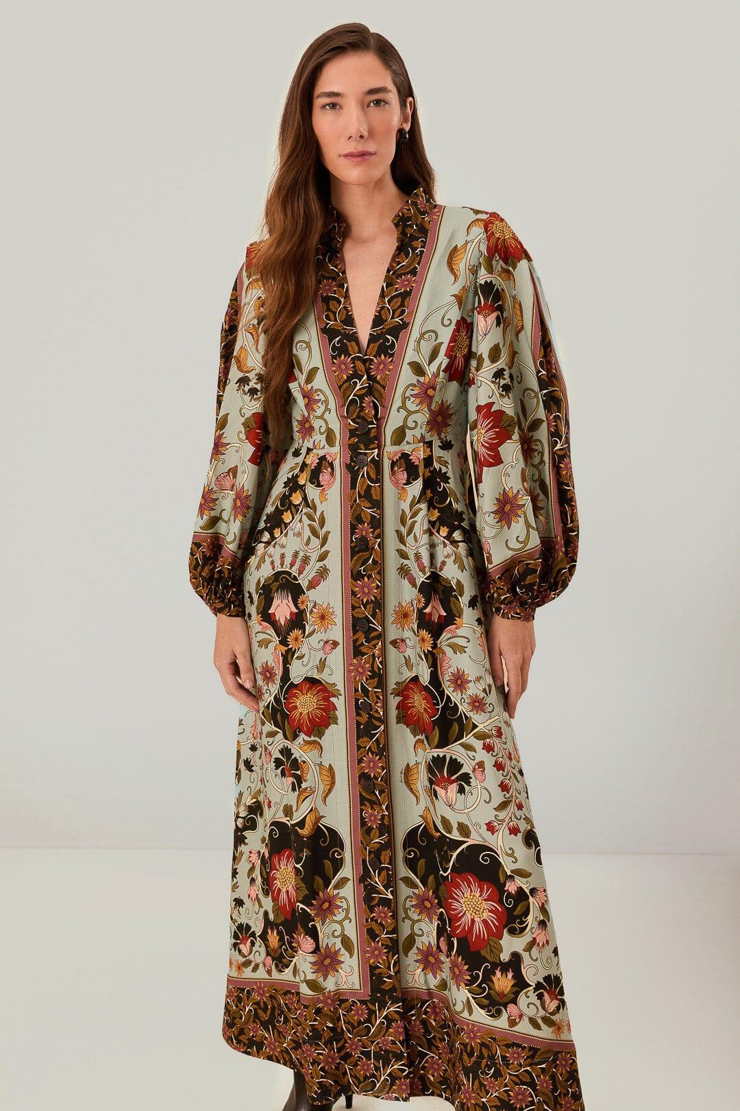 Blue Flowing Beauty Maxi Dress, FLOWING BEAUTY BLUE / XXS Product Image