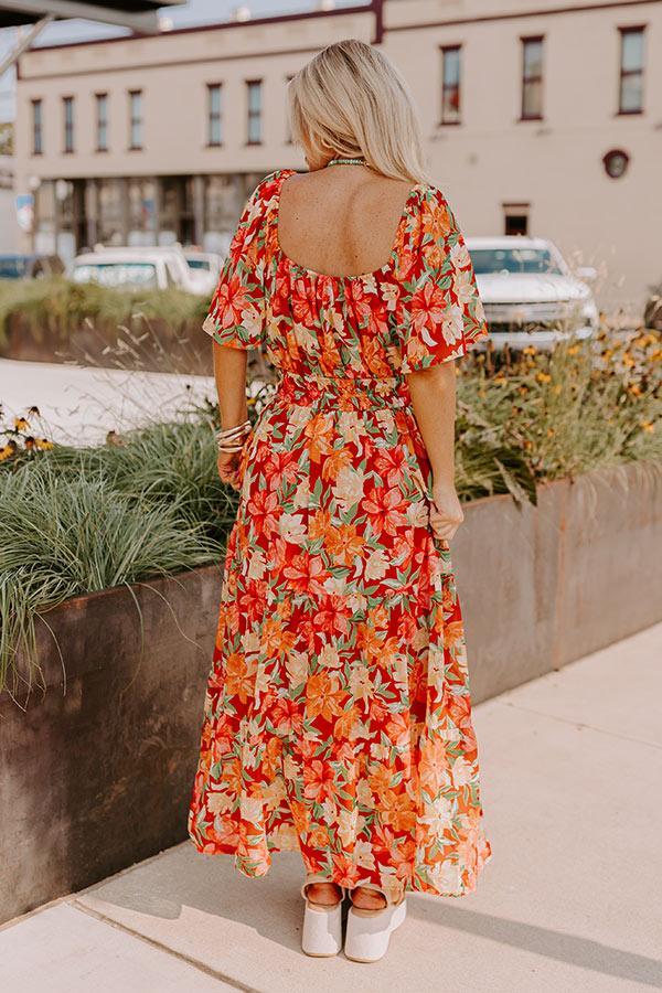 Fall Harvest Floral Maxi Dress Curves Product Image