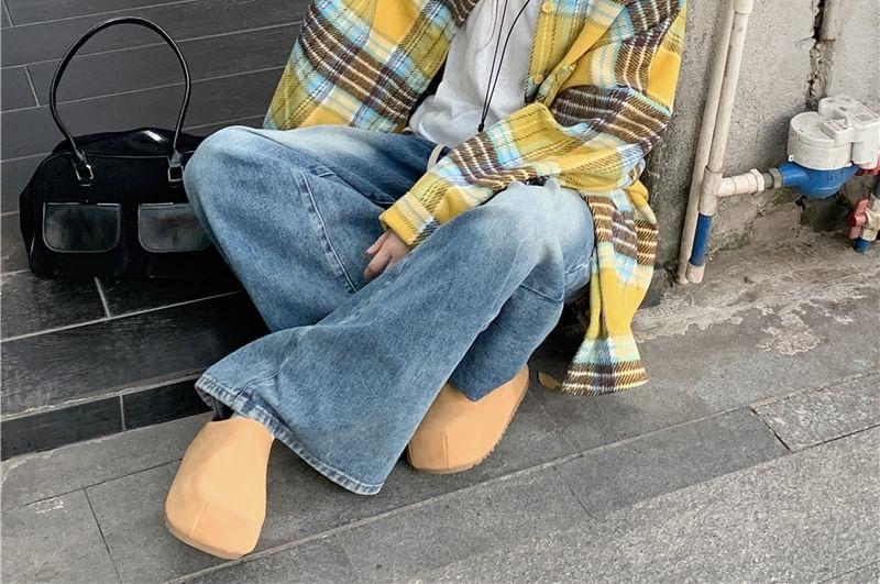 Plaid Pocket Detail Oversized Shacket Product Image