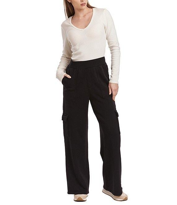 Dear John Becca Cargo Pocket High-Rise Wide-Leg Sweatpant Product Image
