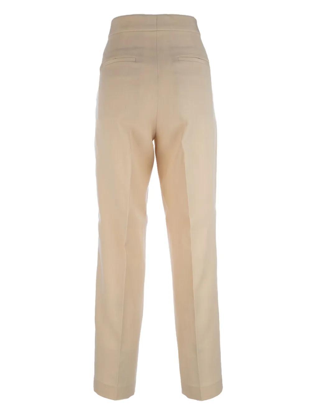 FABIANA FILIPPI Hopsack Trousers In Neutrals Product Image