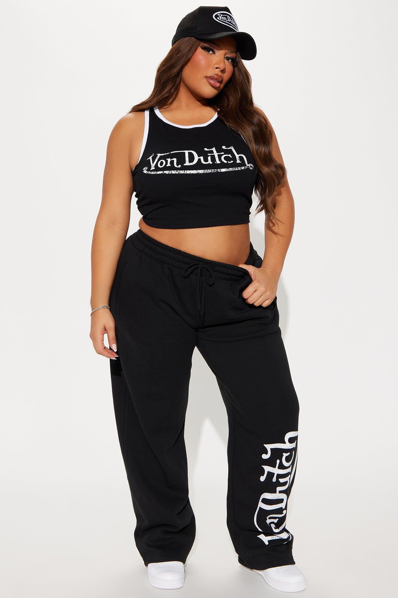 Von Dutch Ringer Tank Top - Black/White Product Image
