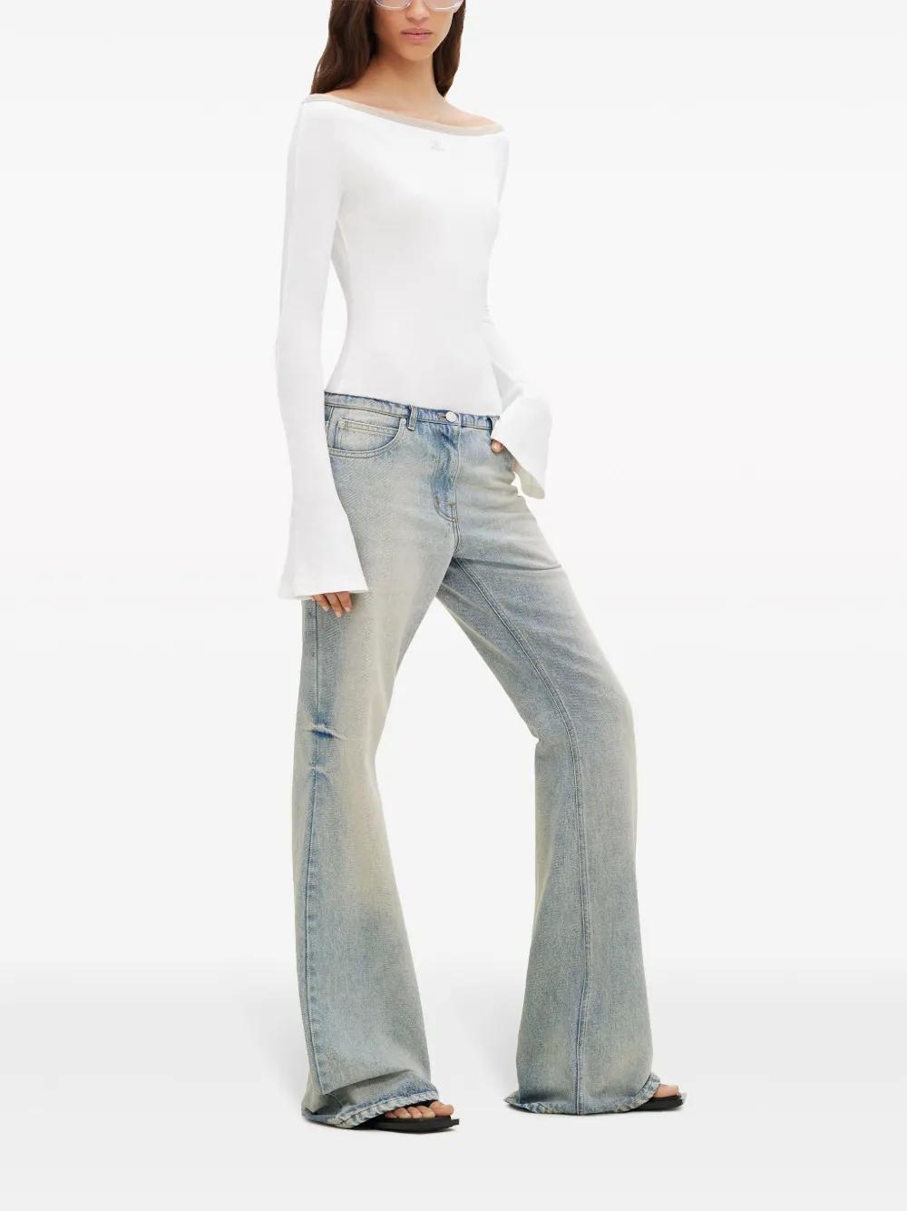 boat-neck cotton top Product Image