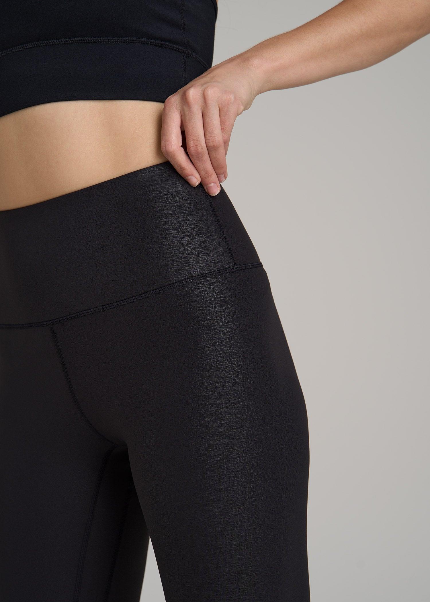 Balance High-Rise Leggings for Tall Women in Black Shine Product Image