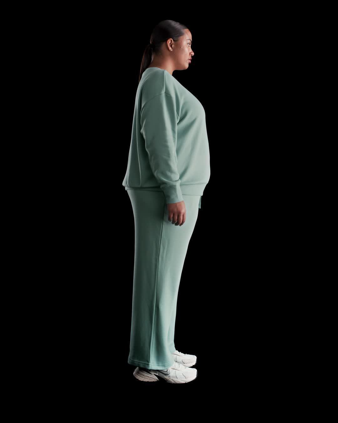 Nike Sportswear Club Fleece Women's Mid-Rise Wide-Leg Sweatpants (Plus Size) Product Image