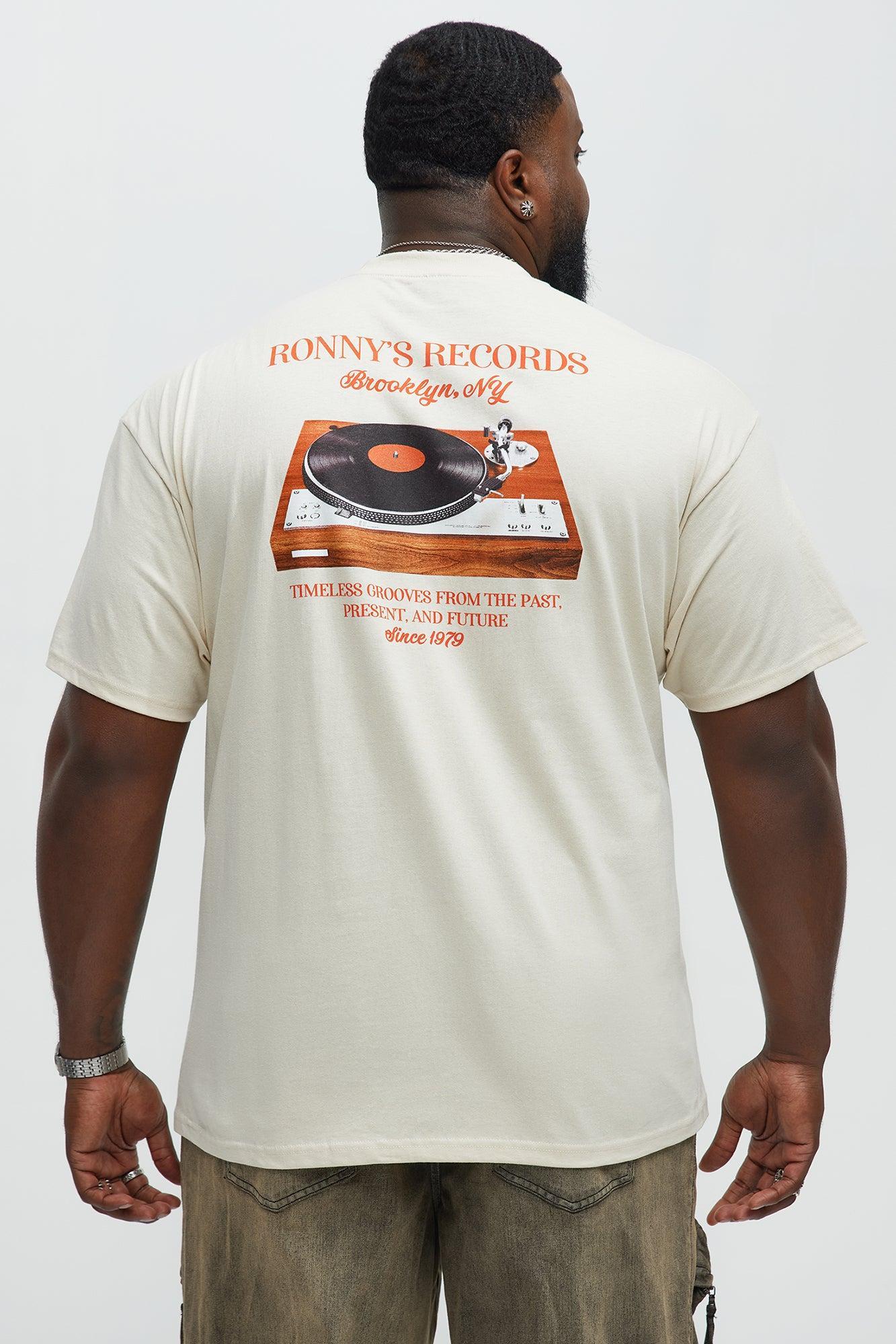 Ronny's Records NYC Short Sleeve Tee - Cream Product Image