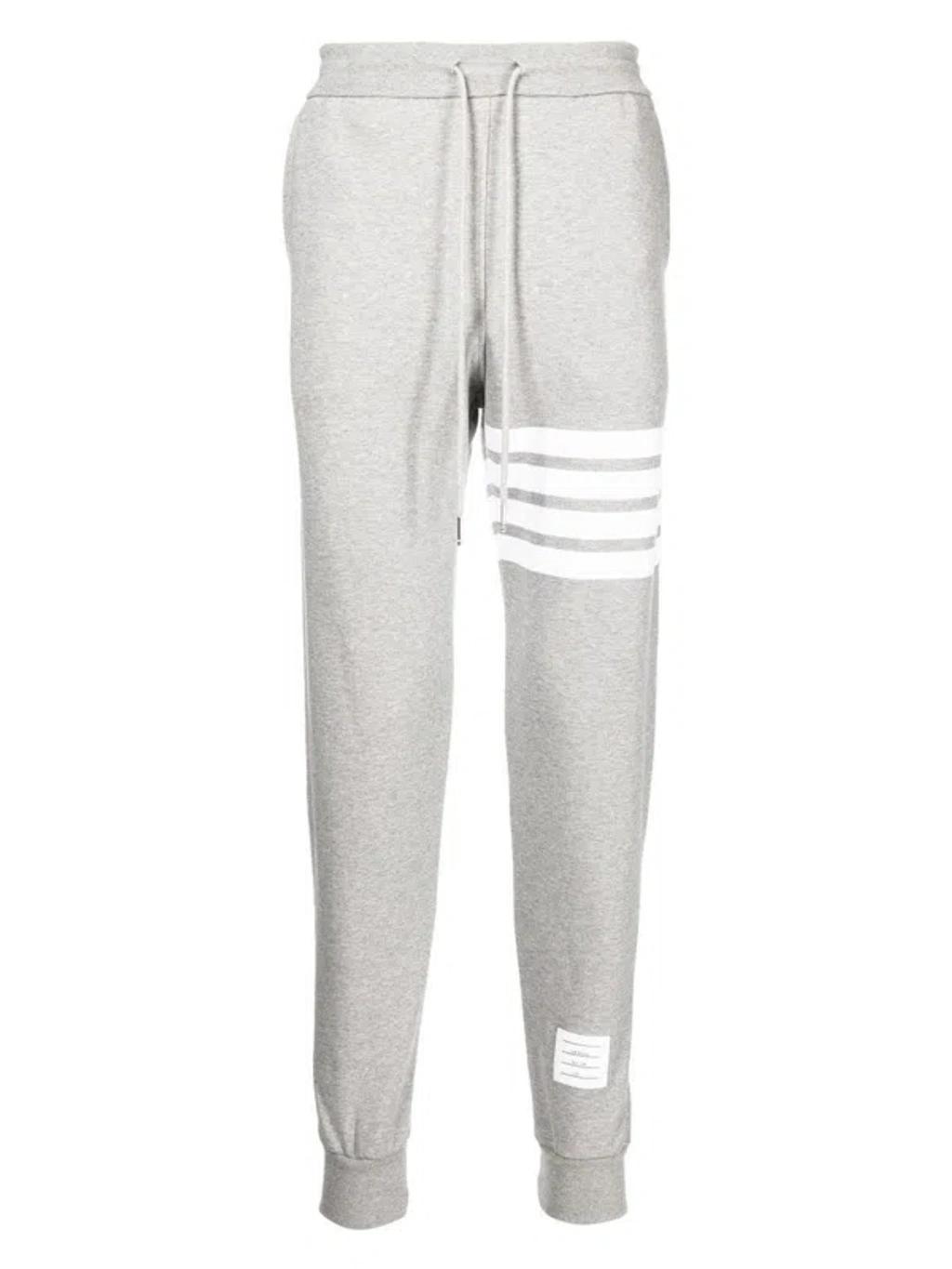 Men's 4-bar Cotton Sweatpants In Grey Product Image
