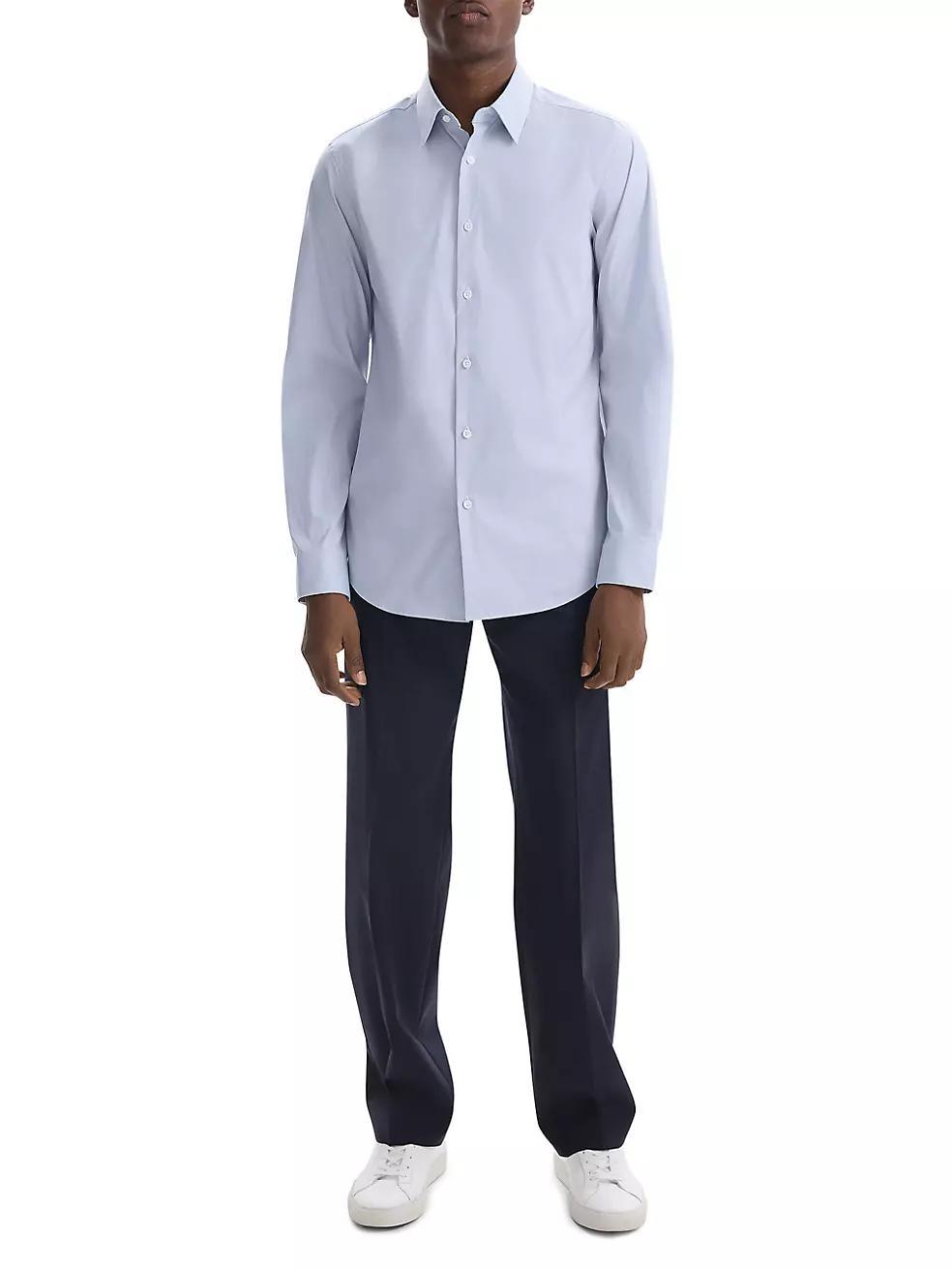 Sylvain Poplin Button-Front Shirt Product Image