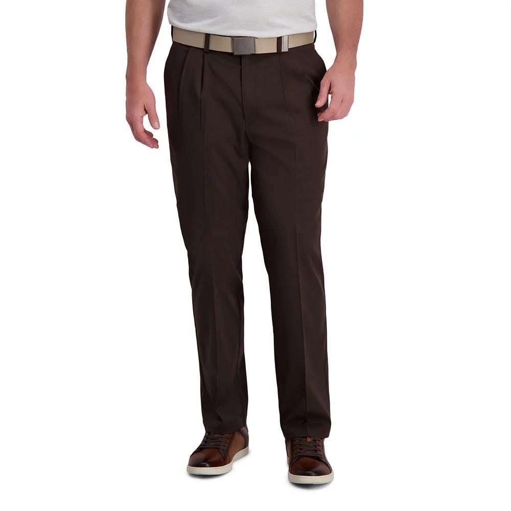 Men's Haggar® Cool Right® Performance Flex Classic-Fit Pleated Pants, Size: 44X29, Green Product Image