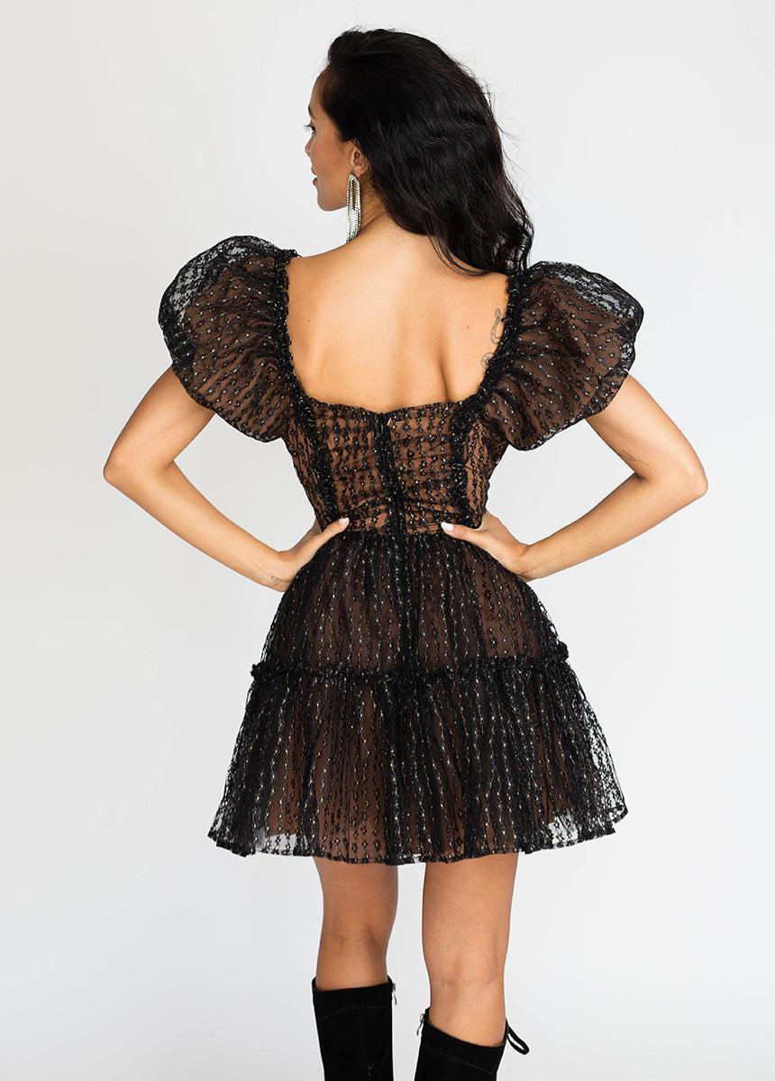 Perla Dress in Black Gold Female Product Image