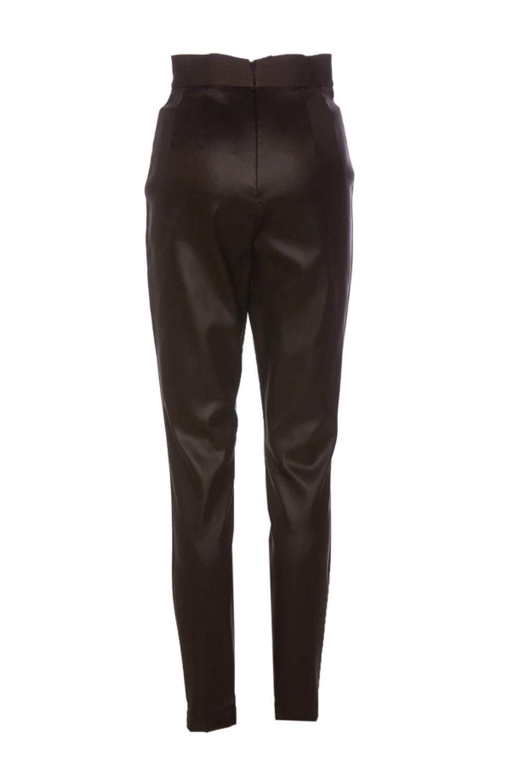 Logo-waistband Leggings In Brown Product Image