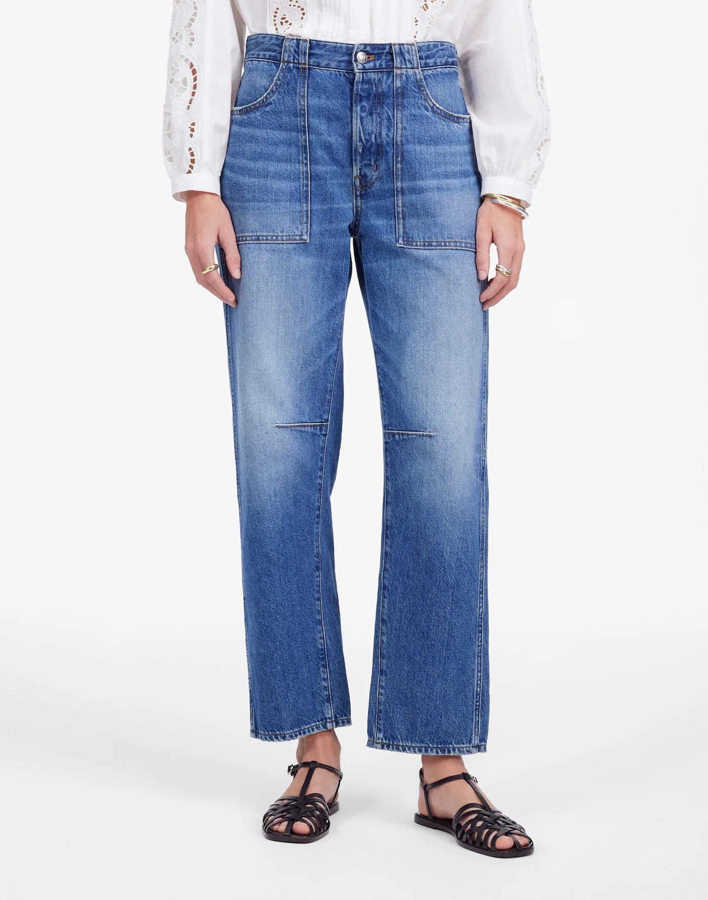 The Darted Barrel-Leg Jean Product Image