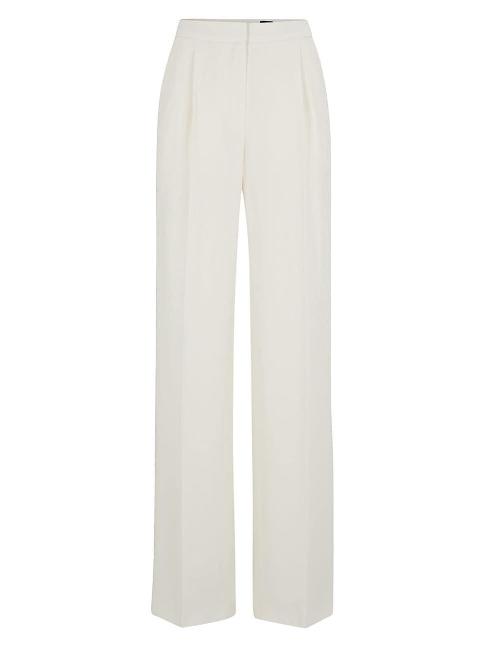 Womens Regular Fit Trousers in Matte Fabric Product Image
