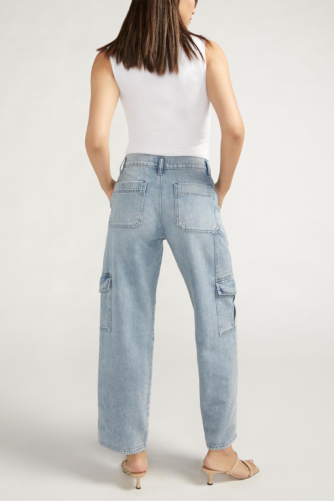 Utility Cargo Mid Rise Straight Leg 28" inseam - Indigo Product Image
