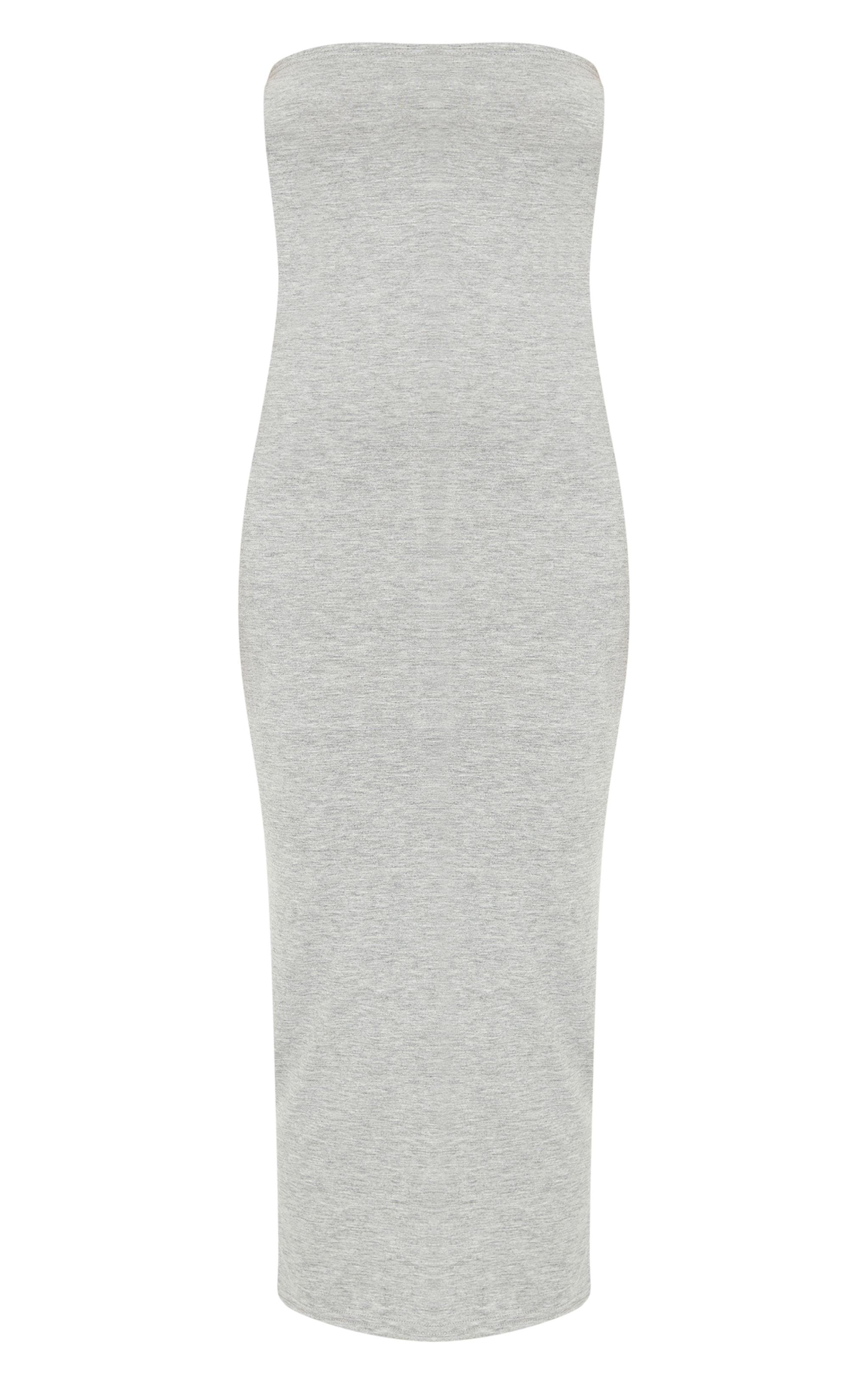 Petite Grey Bandeau Midaxi Dress Product Image