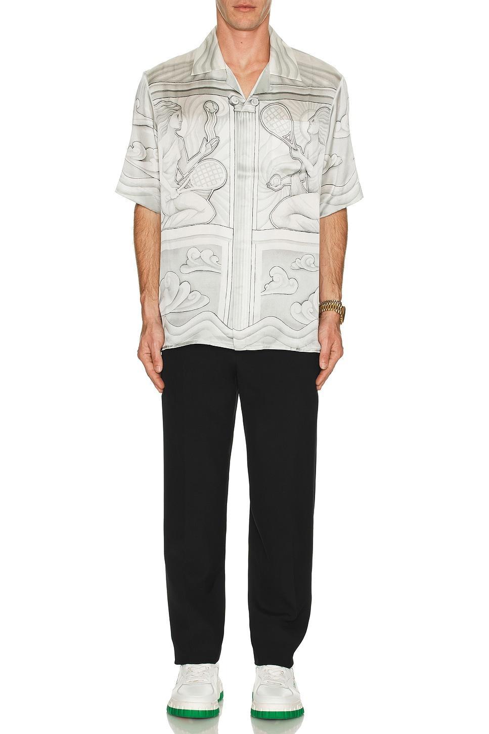 Short Sleeve Cuban Collar Shirt Product Image