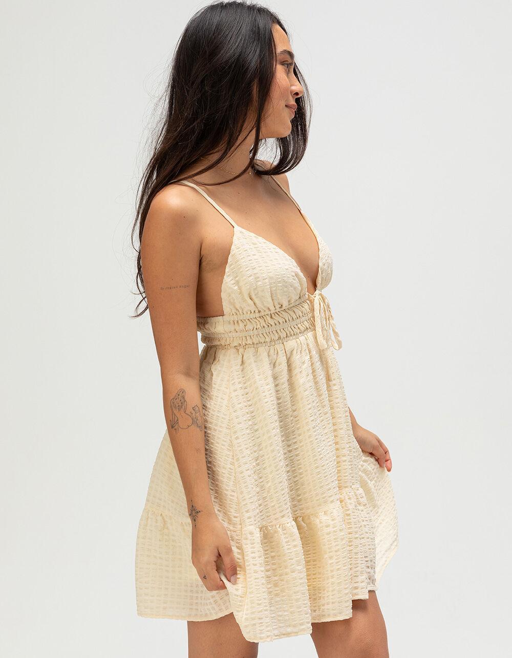 FULL TILT Textured Womens Babydoll Dress Product Image