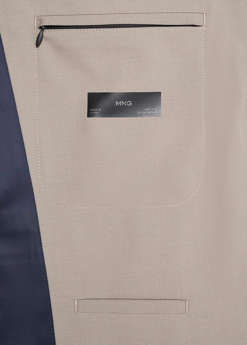 Mango Mens Slim-Fit Wool Suit Blazer - Light Product Image