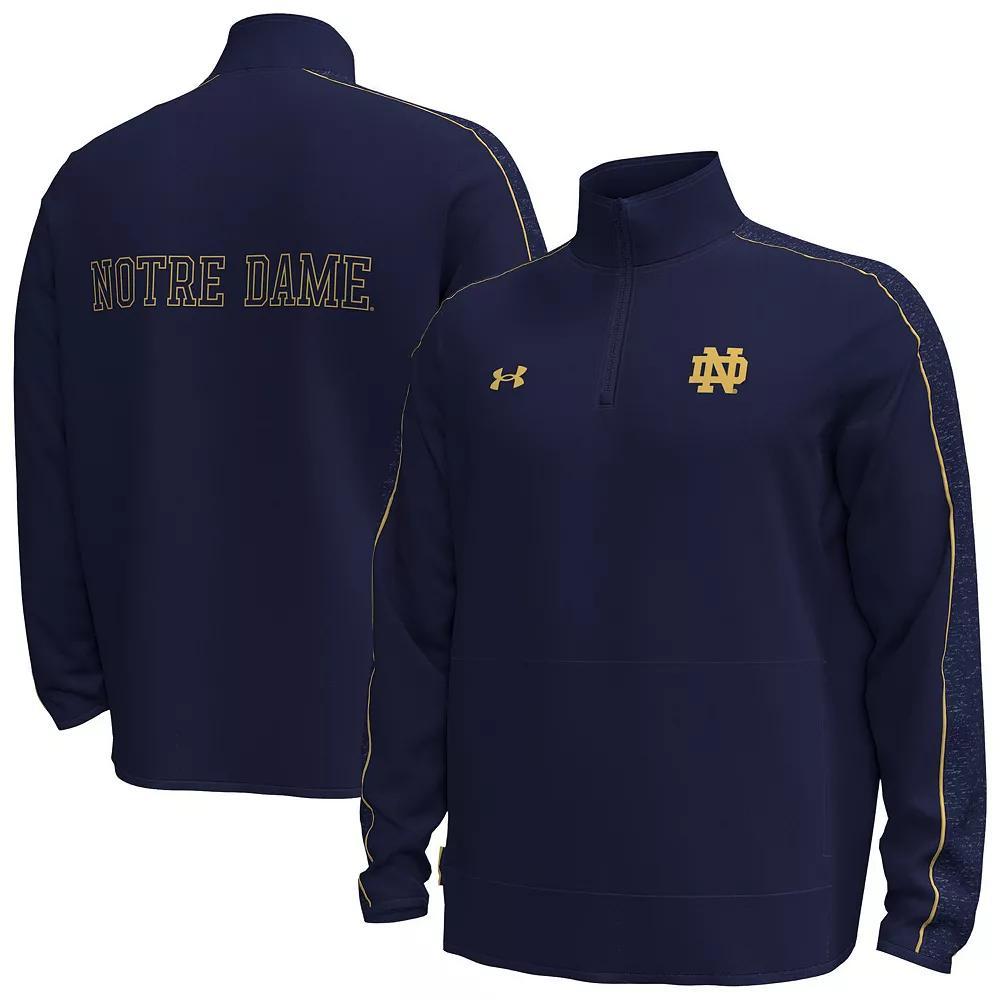 Men's Under Armour Kelly Green Notre Dame Fighting Irish Command Quarter-Zip Sweatshirt, Size: Small Product Image