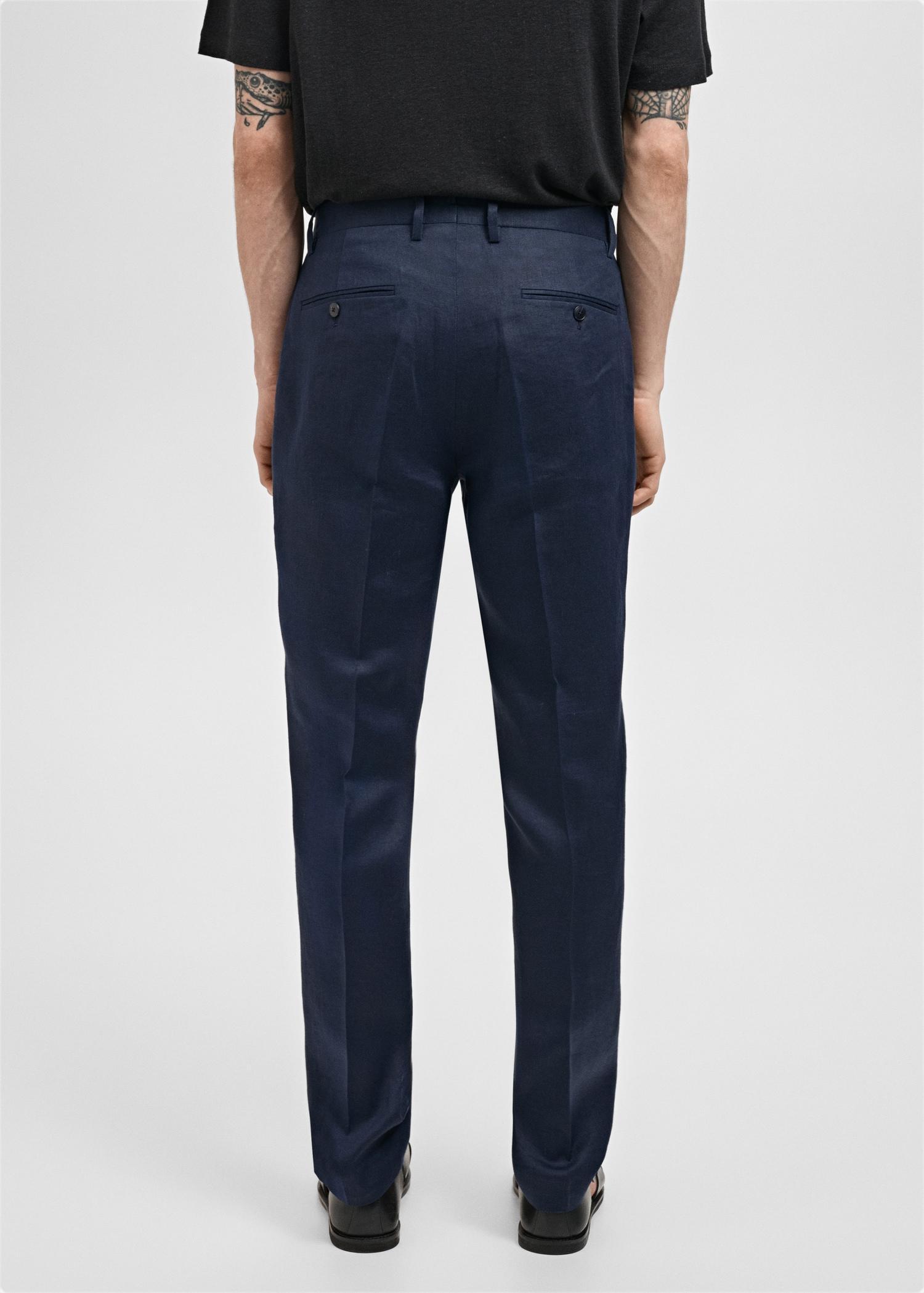 Amalfi 100% linen slim-fit suit pants - Men | MANGO USA Product Image