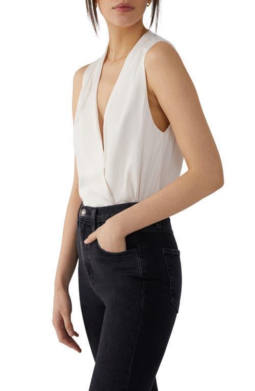 Womens Date Satin Surplice Bodysuit Product Image