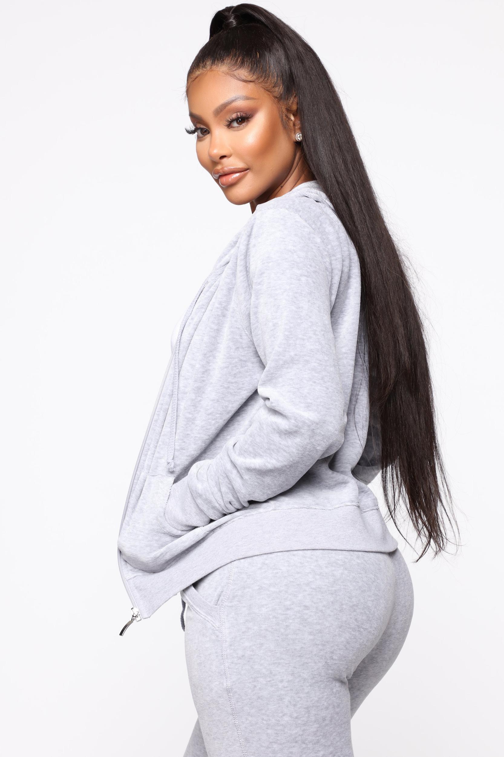 The Original Trendsetter Velour Set - Heather Grey Product Image