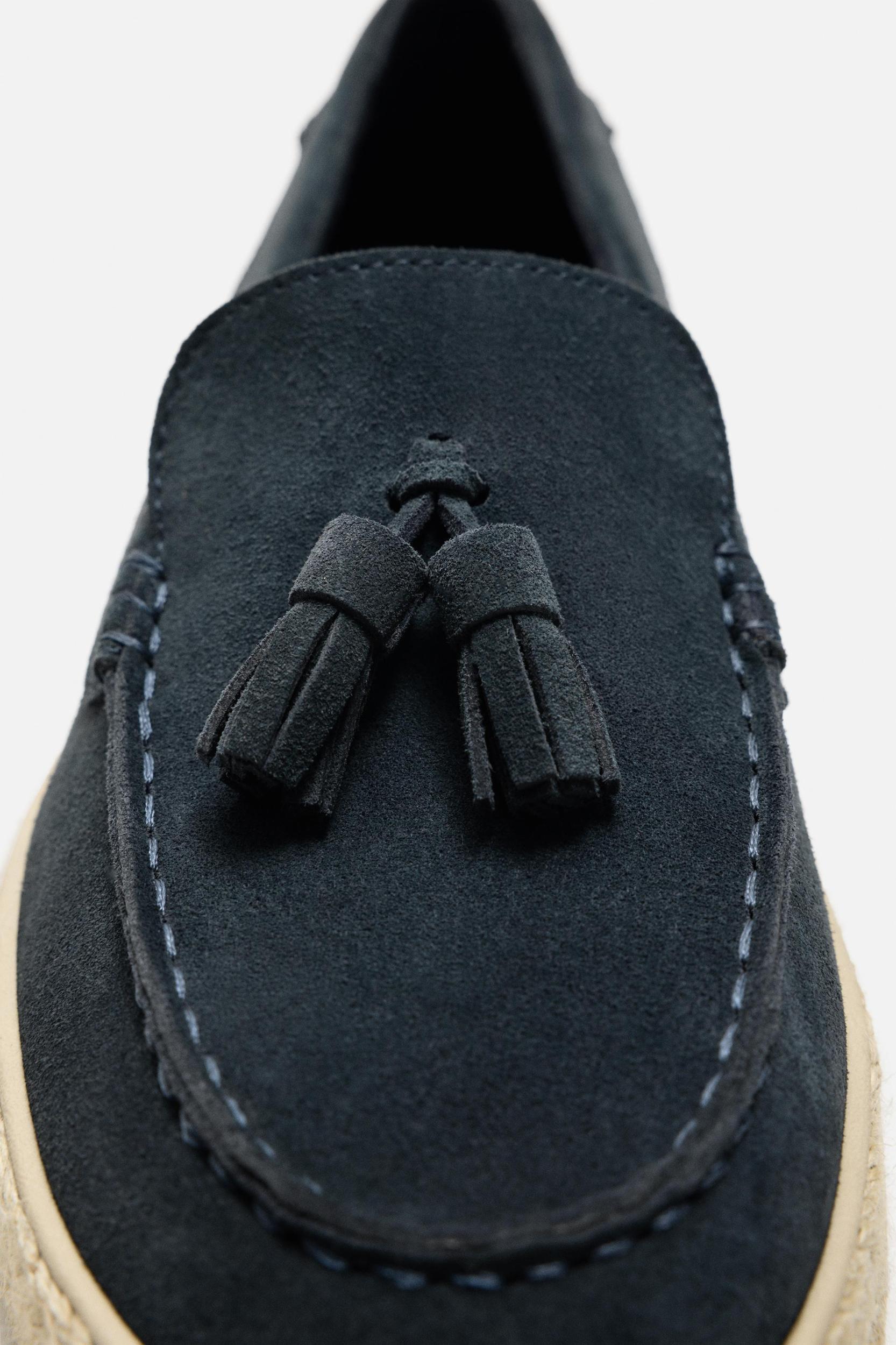 CASUAL JUTE LEATHER LOAFERS Product Image